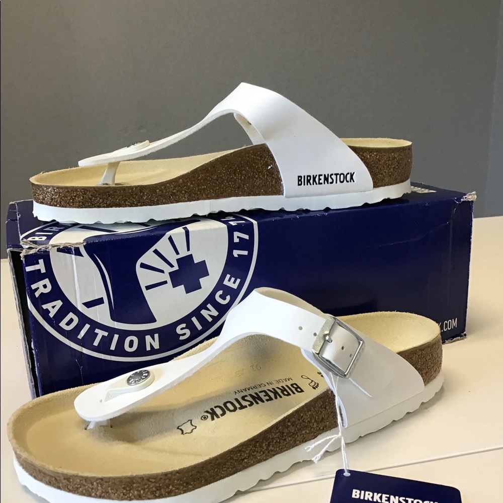 Birkenstock Gizeh White Sandal 38